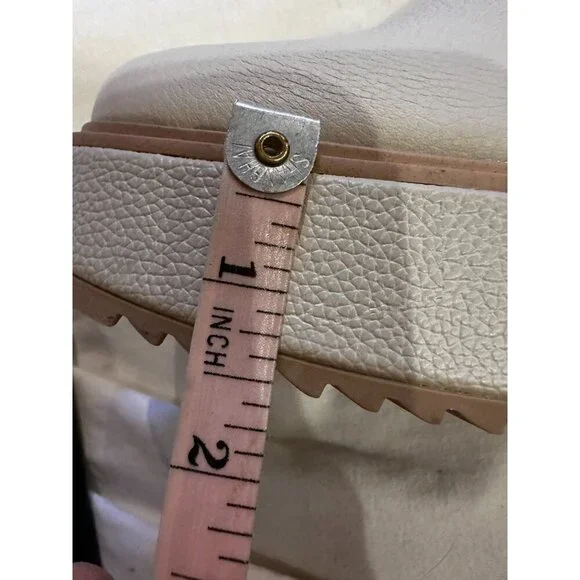 Dolce Vita Hilde Women’s Ankle Boots Ivory Leather Wedge Platform Size 9.5 NWOB - Picture 9 of 9